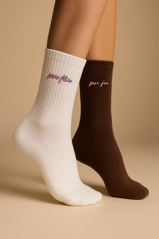 Por Fin Bold Crew Socks